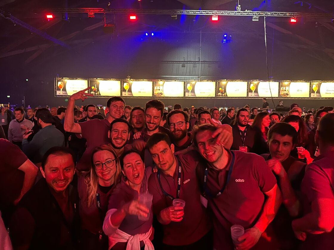 Odoo team at the party